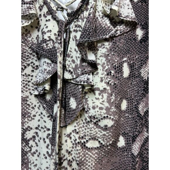 Entro Sleeveless V Neck Ruffle Leopard Romper‎ Multicolor Women's Size Medium - Picture 5 of 13